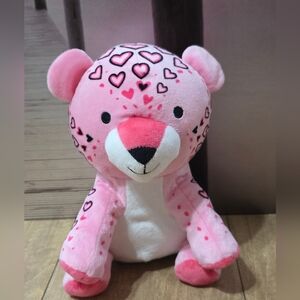 Hallmark Pink Cheetah Leopard Cat Heart Plush Bear